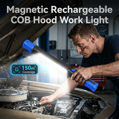 Lampe de travail magnétique rechargeable à LED COB pour capot