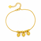 📢📢 50 % DE RÉDUCTION ✨ Bracelet de cheville pour femme à double rangée avec breloque en forme de cœur doré et petites perles – Bijou de pied, idée cadeauomen Double Layer Gold Tone Heart Charm Anklet with Small Beads Foot Jewelry Gift