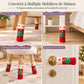 🎄✨ Chaussettes de Chaises Tricotées de Noël (Lot de 4) | Patins Feutre Silencieux, Anti-Rayures Sol & Maille Élastique