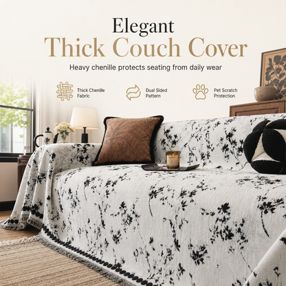 📢📢50 % DE RÉDUCTION !! ⏰Housse de canapé en chenille style français, résistante aux griffures de chat, universelle, couverture d'appoint