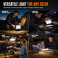 ☀️ Solar Camping Floodlight: 4 Brightness, Power Bank, Weatherproof, Portable