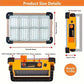 ☀️ Solar Camping Floodlight: 4 Brightness, Power Bank, Weatherproof, Portable