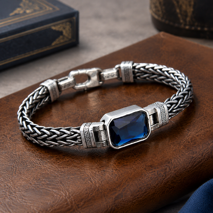 📢📢50 % DE RÉDUCTION !! ⏰ Bijoux vintage en argent sterling tressés à motif sinueux, fabriqués à la main – Style hip-hop audacieux pour hommes et femmes ✨