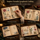 📢📢 50 % DE RÉDUCTION !! ⏰ Carnet de notes à couverture rigide de style vintage européen, avec couverture ajourée, détails dorés à la feuille et pages illustrées en couleur